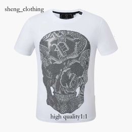 Philipe Plein Shirt -Brand T-Shirtskulls Short-Sleeved Tees Killer Teddy Bear Tops Beach Summer Style Mens Black Pattern Party Shirt 1462 929