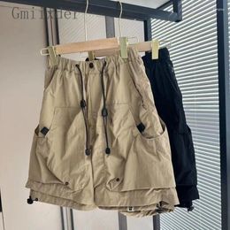 Men's Shorts Gmiixder Japan Multi-pocket Cargo Korean 2024 Summer Fashion Trend Retro Oversized Casual Half Sleeve Mid-pants