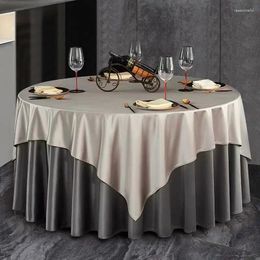 Table Cloth B75el Tablecloth Round Large Fabric Thickened High-end Satin Club Banquet Hall