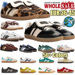 2024 Designer vegan shoes originals casual shoes leopard pink velvet black white gum wales bonner mens womens outdoor sneakers sports trainers size 36-45