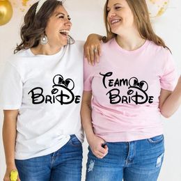 Women's T Shirts Team Bride T-shirt Tee Korean Fashion Bachelorette Party Graphic Female Clothes Bride's Crew Tops Hen