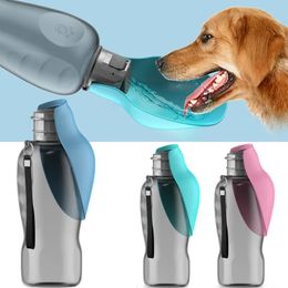 800ml Portable Dog Water Bottle For Big Dogs Pet Outdoor Travel Hiking Walking Foldable Drinking Bowl Golden Retriever 240416