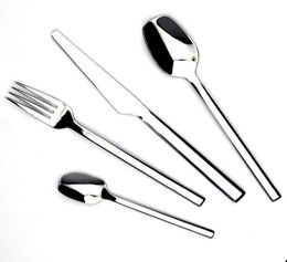 JANKNG 4Pcslot Top Quality Yayoda sliverStainless Steel Cutlery Mirror Polished Knife Fork Spoon Tea Spoon Set Western Dinnerware1628848