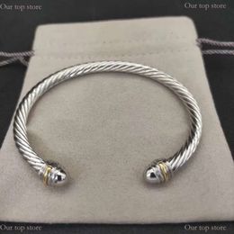 David Yurma Bracelet Designer Cable Bracelet Fashion Jewellery For Women Men Gold Silver Pearl Head Cross Bangle Bracelet Dy Jewellery Man Christmas Gift 946