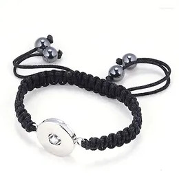 Charm Bracelets Miasol DIY Braided Snap Insert Fit 18mm For Women Bracelet Jewelry Making