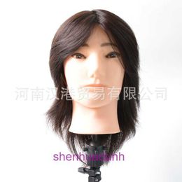 Hairdressing head models for men can be ironed and dyed with genuine hair. Apprentices in hair salons cut doll fake human heads