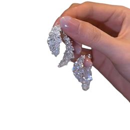 Trend Unique Design Fashion Elegant Exquisite Zircon Leaf Earrings For Women Jewelry Wedding Party Premium Gift