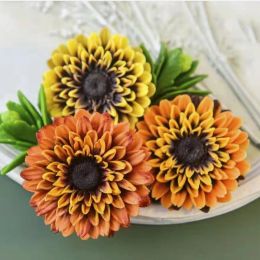 Moulds Chrysanthemum Bloom Rose Cupcake Mould Flower 3D Soap Making DIY Wedding Cake Jelly Candy Decoration Craft Baking Tools