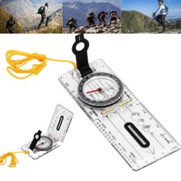 Compass Folding Compass Multifunctional Outdoor Mini Compass Map Scale Ruler waterproof Hiking Camping Survival Guiding Tool wholesale