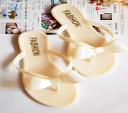 fashionville7 colors bow slippers flip flips jelly flat sandals p4927604031