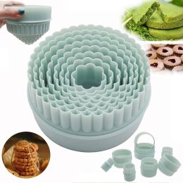 Moulds 8 Pieces Cupcake Round ShapeCookie Cutter Mould Two Sided Reusable Fondant Tool Molds Multifunctional Pastries