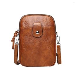 Bag Money Phone Purse PU Leather Retro Multi-function Women Shoulder Crossbody Bags For Outdoor Shopping Traveling Supply