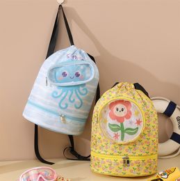 Dry And Wet Separate Swimming Bag Double Layer Cartoon Storage Bag Children's Portable Storage Bag Fitness Backpack Wash Bag