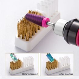 Bits Nail Electric Drill Bits Cleaning Brush Nail Copper Wire Brush Drill Bit Cleaning Brush Replacemant Drill Head Cleaning Brushes