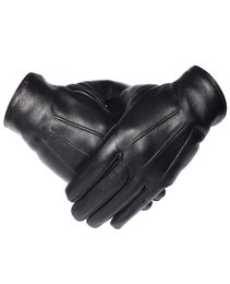 Gours Winter Gloves Men Genuine Leather Gloves Touch Screen Real Sheepskin Black Warm Driving Gloves Mittens New Arrival Gsm050 T16777250