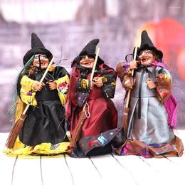 Party Decoration Halloween Witch Scene Props Broom Doll For Home Decora Small Gift Holloween Ornaments Event Decor