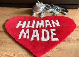 Creative Carpet HUM MADE Love Rug Mat Ins Living Room Bedroom Heart Shaped Floor Mat Tide Decoration Idea Handmade Carpet2580497