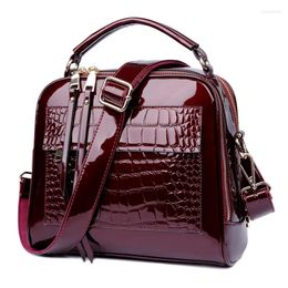 Shoulder Bags Gaohe Patent Leather Women's Bag Fashion Autumn And Winter 2024 Shell Portable Straddle Sing