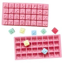 Moulds English Letter Chocolate Silicone Mold DIY Keyboard Fudge Candy Ice Cube Mould Square Soap Candle Baking Tool Home Decor Gifts