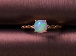 Cluster Rings 2ct Natural Opal Woman 925 Silver Gold Plated Beautiful Fire Color6236987