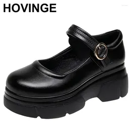 Dress Shoes Lolita Platform Heels Mary Janes Women Style Vintage For College Student White Women's