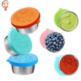 Bento Boxes 1 stainless steel food cup mini bento salad dressing container storage box lunch Q240427