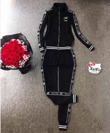 Spring Autumn NEW Women's Tracksuits Luxury brand Casual Sports suit designer Tracksuits 2 Piece Set High quality pure cotton Tracksuits CC18