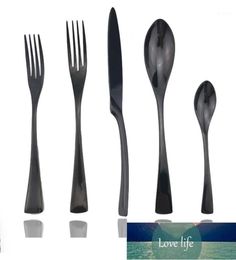 20 30 Pieces Shiny Black Flatware Cutlery Set 1810 Stainless Steel Dinnerware Steak Knife Dinner Forks Spoons Silverware Set1 Fac9068033