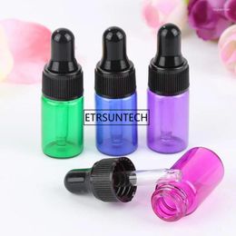 Storage Bottles 5ml/3ml/2ml/1ml Mini Refillable Empty Makeup Glass Bottle With Eye Dropper Essential Oil Liquid Container F1840