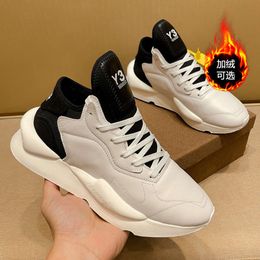 Designer Casual Ddgubv Shoes Autumn and Winter Y3 Mens Shoes Instagram Fashion Brand Explosive Street Couple Genuine Leather Sports Shoes Internet Red Thick Sole Sh