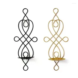 Candle Holders 2024 Metal Iron Holder Wall Hanging Sconces Candlestick Home Decor For Wedding Party Decoration Stand