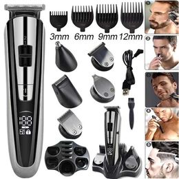 Hair Trimmer Mens electric shaver multifunctional hair trimmer beard body beauty kit mens Q240427