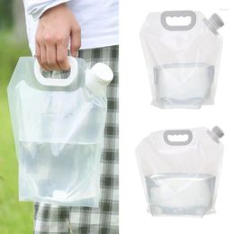 Storage Bottles 3/5L Portable Water Bag Folding Bucket Container Bottle Outdoor E1YF