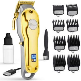 Hair Trimmer Fagaci professional hair clipper with very fine cutting mens cordless Q240427