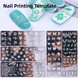 Art 1PC Cute and Convenient Nail Art Printing Plate Nail Tool With Butterfly and Cartoon Themes Steel Transfer Die Tool Included