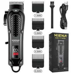 Hair Trimmer Hiena HYN-212 Electric Clipper UBS Rechargeable Cordless Beard Mens Power Trimming Tool Q2404272