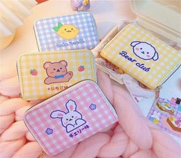 Storage Bags Short Cute Wallet Korean Cartoon Bear Small Mini Coin Purse Clutch Card Cash Organizer Money Bag 20221076585