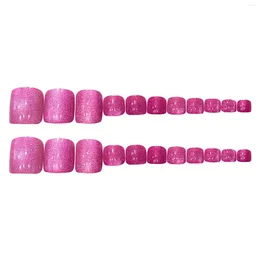 False Nails Dragon Fruit Color Fake Toenails Lightweight And Easy To Stick Nail For Shopping Traveling Dating