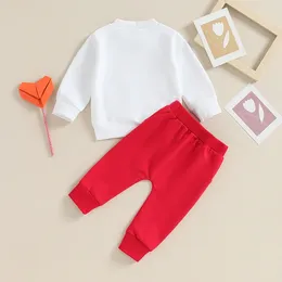 Clothing Sets Wankitoi Toddler Baby Boy Valentines Day Outfit I Steal Hearts Long Sleeve Sweatshirt Pullover Jogger Pants 2PCS Set Clothes