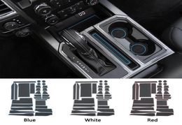 Door Slot Mat NonSlip Door Armrest Box Storage Mat For Ford F150 2015 Car Interior Accessories6409279