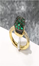 Crystal Zircon Gemstone Rings Eternity Tiny Gold Ring in Engagement Wedding Lovers Jewellery For Women With Box Whole6519255