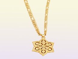 Ethiopian Pendant Necklace Gold Filled Jewellery Chain Yellow Gold Colour African Jewellery Fashion Women5534477