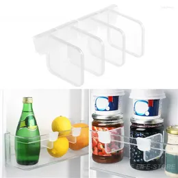 Kitchen Storage For Bottles Cans Bags Shelf Durable Plastic Gadgets Bottle Rack Reusable Tool Refrigerator Partition Adjustment