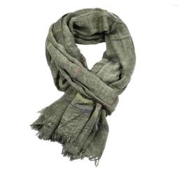 Scarves Men Autumn Winter Cotton Linen Wraps Ring Scarf Khaki Black Navy Pink Warm Long Fashion Brand Men39s Shawl Neckwear3340854