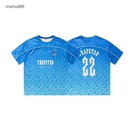 Men's T-Shirts Limited New Trapstar London Men's T-shirt Short Sleeve Unisex Blue Shirt For Men Fashion Harajuku Tee Tops Male T Shirts Fashion Clothing 4356