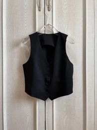 Women's Vests 2024 Women Fashion Sleeveless Sexy Casual Single-breasted Slim Suit Vest 0417