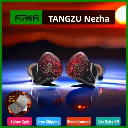 Earphones TANGZU Nezha Latest Flagshiplevel IEMs 6BA + 1PZT MultiDriver InEar Monitor Hybrid Driver Wired Earphones |3.5mm+4.4mm Cable