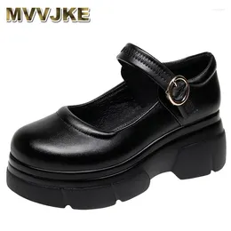 Dress Shoes 2024 Platform Heels Women Style Vintage Pumps For College Student Women's