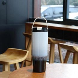 Water Bottles Commuter Tumbler With Lid Insulated Stainless Steel Handle Straw Leakproof Travel Mug For Home Adults