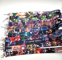 10 pcs Popular superheros mixed Lanyard Key Chains Neck lanyard Gifts Party Favours H515293791